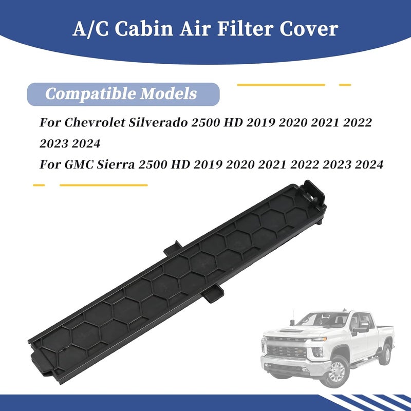 Getfarway 87846950 AC Cabin Air Filter Cover Plate Compatible with Chevrolet Silverado 2500 HD, for GMC Sierra 2500 HD 2019 2020 2021 2022 2023 2024 Replace 84502369 84532403 - Image 2